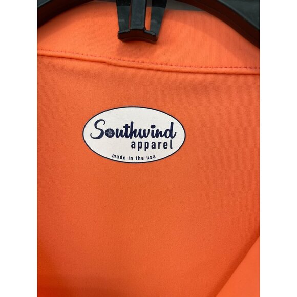 Southwind Pebble Beach Top Salmon Womens Small Sleeveless Collared Orange Golf - Picture 3 of 9